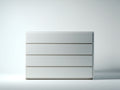 Cómoda ancha de 4 cajones 100 x 40 x 85 cm - blanco - diseño moderno sin tiradores para dormitorio y salón