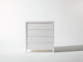 Cómodas de madera 60 x 40 x 90 cm - Blanco - 4 cajones y diseño minimalista