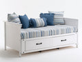 Sofás cama de madera 205 x 95 x 90 cm - blanco y negro - con dos cajones y diseño moderno para dormitorio y sala de estar