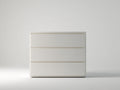 Cómoda de 3 cajones 80 x 40 x 75 cm - blanco - diseño moderno sin tiradores para dormitorio y recibidor