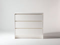 Cómodas de madera 80 x 40 x 85 cm - blanco - tres cajones sin tiradores para dormitorio