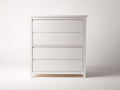 Cómodas de madera 85 x 42 x 100 cm - blanco - 4 cajones de diseño minimalista