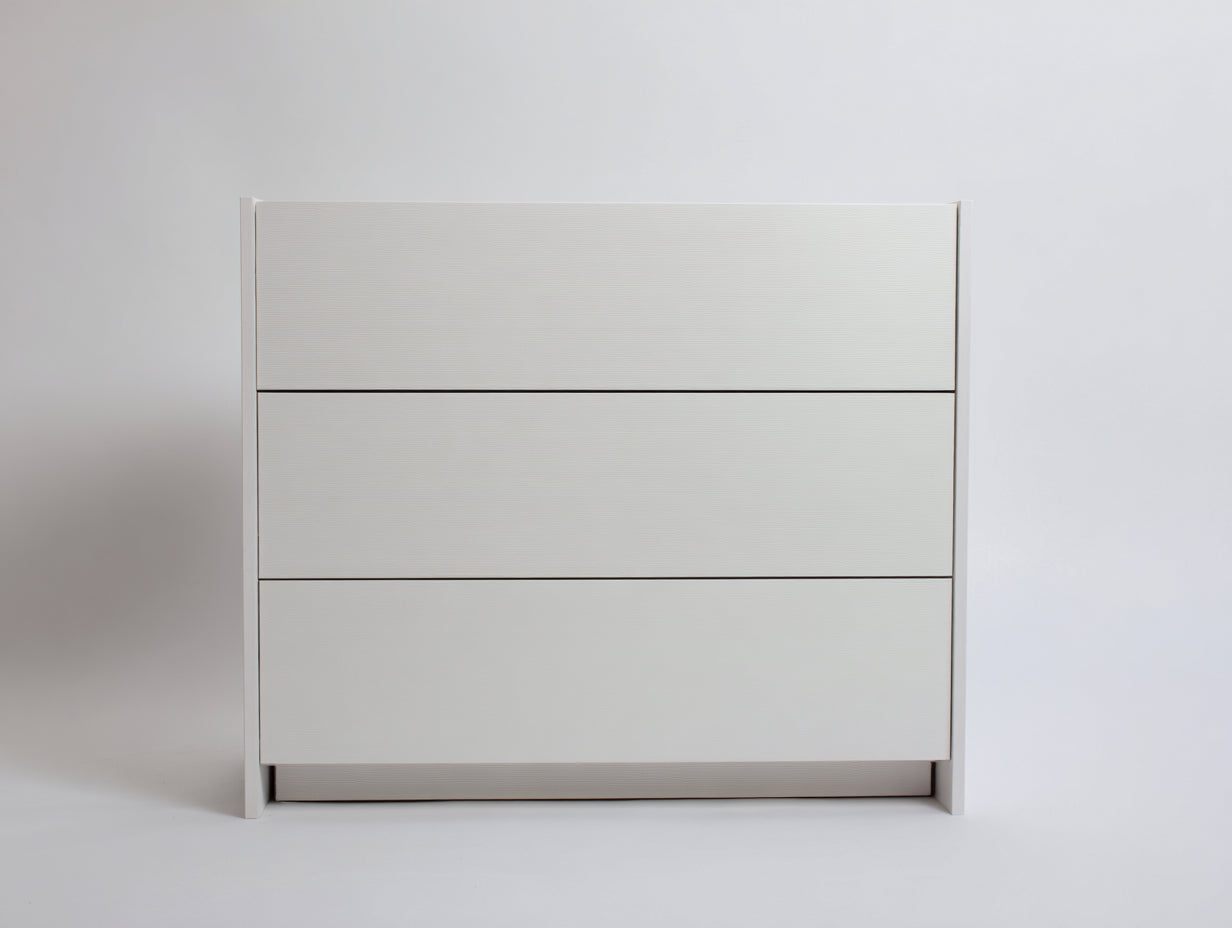 Cómodas de madera 80 x 40 x 78 cm - Blanco - 3 cajones y diseño minimalista