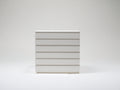 Cómoda alta de 6 cajones 80 x 40 x 110 cm - blanco - diseño moderno sin tiradores para dormitorio y vestidor